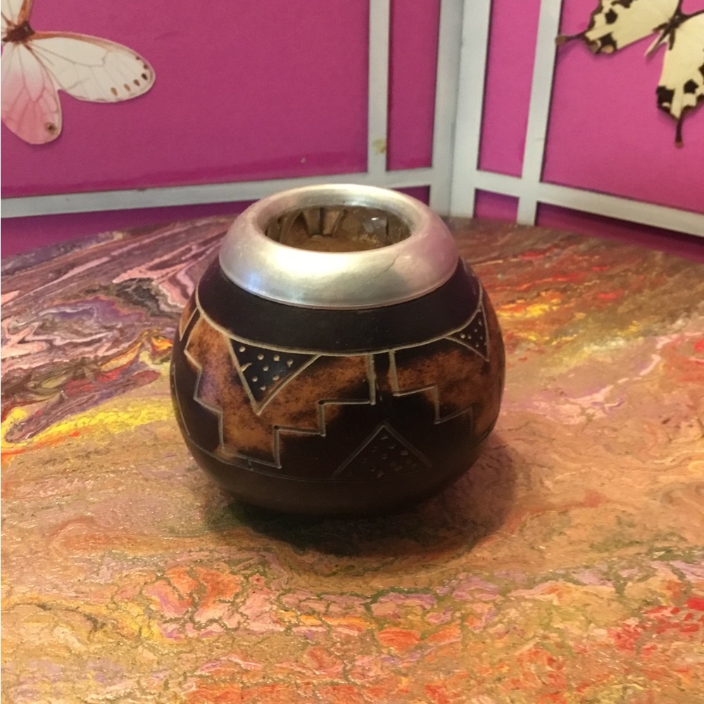 Hand carved gourd